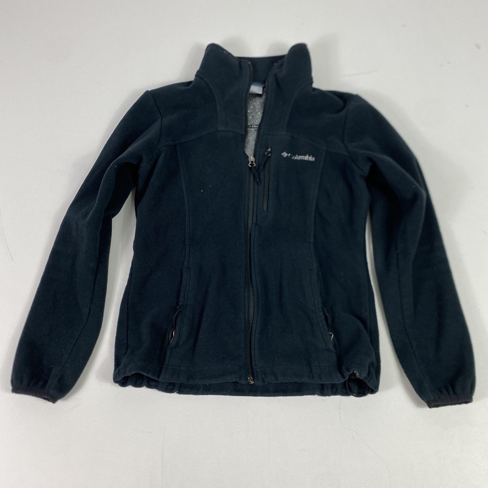 Columbia Fleece Jacket Womens XS Blue Full Zip Hiking Pockets Lightweight